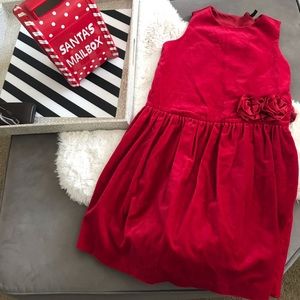 Holiday BENETTON Dress girl XL fits 150 cm , red velvet.